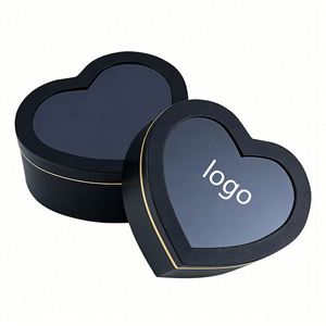 Factory Direct Customizable Black Heart-shaped <b>Gift</b> <b>Box</b> With Window Elegant Ideal for Valentine's Day & Flower Packaging - Product Image 2