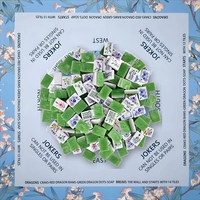 Mahjong américain de luxe moderne, 160 pièces, tuiles en acrylique gravées à 4 couches de 32 mm avec tapis Blue Bird, en stock, jeu pour 4 joueurs