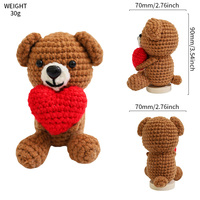 Vente en gros d'adorables ours au crochet art déco cadeau maison message positif motif animal anti-stress