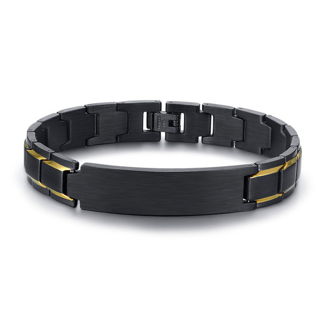 Brushed Stainless Steel Emergency Medical Alert ID Adjustable Bracelet