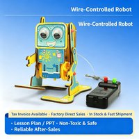 Robot éducatif à commande vocale, kit en bois DIY, certifié CE, matériaux non toxiques pour les étudiants, vente chaude