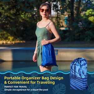 Du lịch hồ bơi nổi dành cho người lớn, cao cấp di động đóng gói VảI Hồ bơi bơm hơi nổi, sang trọng nổi với tựa lưng và giữ cốc - Product Image 6