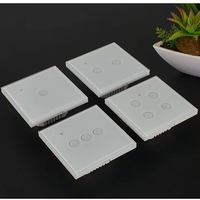 Interrupteur intelligent en verre trempé tactile Wi-Fi Zigbee 1/2/3/4 voies pour la maison, commande vocale, ABS