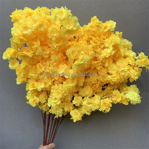 L-650 Màu Sắc Mới Vàng Trang Trí Đám Cưới Hoa Trần Treo Hoa Lụa Nhân Tạo Chi Nhánh Hoa Anh Đào Cho Bảng Cây - Product Image 6