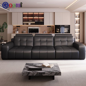 <span class=keywords><strong>Canapé</strong></span>-lit électrique moderne en cuir véritable, trois <span class=keywords><strong>places</strong></span>, modulaire, installation facile, pour usage commercial/appartement/villa, avec rembourrage en éponge - Product Image 2