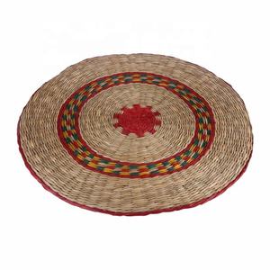 Coussin rond en jonc de mer, style moderne, écologique, pour décoration intérieure - Product Image 3