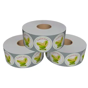 20 mm Round 300 p c s Strong Stick Adhesive Sticker Label Printing Custom For Fruit Packing