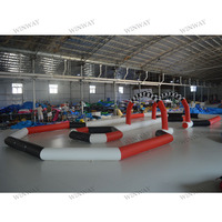 Circuit de karting gonflable personnalisé commercial, circuit de karting robuste, piste gonflable extérieure pour adultes et enfants, location d'événements