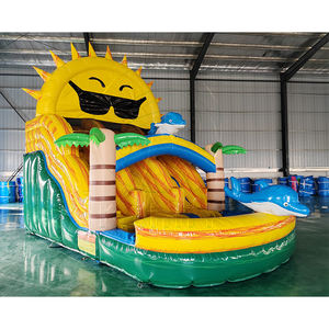 Tobogán Acuático Inflable de PVC Colorido con Piscina para Fiestas en Casa y Jardín, para Adultos - Product Image 1