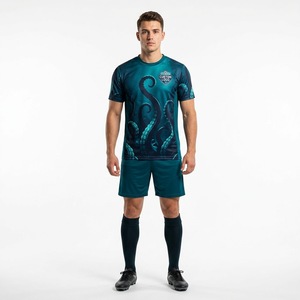 Maillot de football unisexe sublimé gris et noir à motif tourbillonnant, sans manches, col rond, anti-humidité, 100 % polyester - Product Image 4
