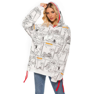 Sudaderas con capucha de manga larga para mujer, Top personalizado con letras estampadas de retales, jersey para mujer - Product Image 1