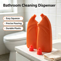 Bouteille de nettoyant pour toilettes en plastique de 600 ml, bouteille à presser personnalisée avec bouchon à bec verseur