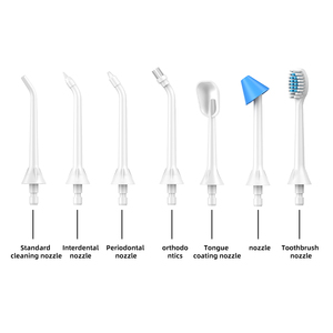 Flosser DE AGUA DE VIAJE inalámbrico portátil Mini limpiador de dientes 5 boquillas IPX7 tanque telescópico impermeable batería irrigador Oral - Product Image 6