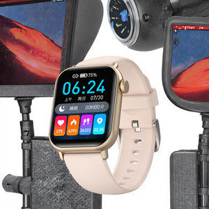 2024 7 1女性智能手表安卓IOS无线sim卡4g连接有机发光二极管显示器方形硅胶耳塞 - Product Image 3