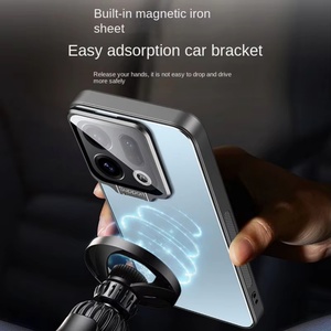 Étui de téléphone magnétique en métal avancé avec plaque arrière pour Oppo Find X9 Pro X8 Ultra X7 Ultra X6 avec support de film de protection d'objectif - Product Image 5