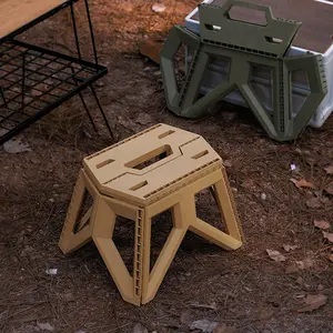 Outdoor Portátil Folding Stool Ultra-ligh High Load-bearing Reforçado Cadeira de plástico para Camping Pesca Square Stool Campstool