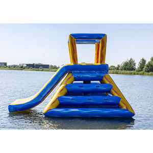 <span class=keywords><strong>Torre</strong></span> de Escalada Flotante con Tobogán, Parque Inflable Modular Grande para Aguas Abiertas con <span class=keywords><strong>Torre</strong></span> de Escalada, Tobogán y Obstáculos - Product Image 4