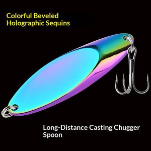 เหยื่อตกปลาแบบตะขอเกี่ยวโลหะประดับเลื่อมหลากสีสัน รูปทรงปากม้า สำหรับปลาแมนดารินดำ - Product Image 3