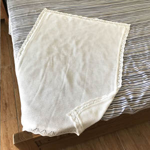 <span class=keywords><strong>Couverture</strong></span> d'emmaillotage pour bébé en tricot avec dentelle, toutes saisons, pour poussette - Product Image 2