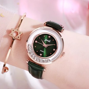 <span class=keywords><strong>Montre</strong></span> diamant en mouvement pour femme, bracelet en cuir, <span class=keywords><strong>montre</strong></span>-bracelet pour femme, montres élégantes à quartz - Product Image 6