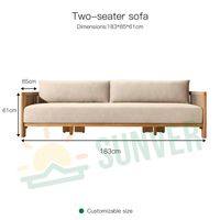 Conjunto de Sofá Exterior de Aluminio Personalizado, Moderno con Cojines Impermeables y Resistentes al Sol, Apilable y Resistent