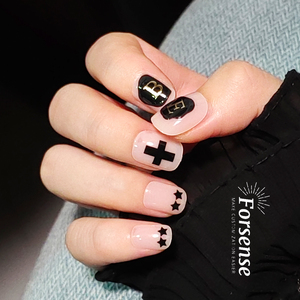 Prensa cuadrada corta de etiqueta privada en las <span class=keywords><strong>uñas</strong></span> para mujeres diseños rosas negros de alta calidad <span class=keywords><strong>uñas</strong></span> postizas arte embalaje personalizado usar <span class=keywords><strong>uñas</strong></span> - Product Image 4