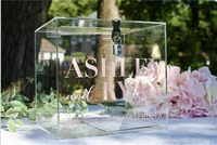 Boîte à dons transparente carrée avec serrure, vitrine de présentation en acrylique pour bureau, rangement