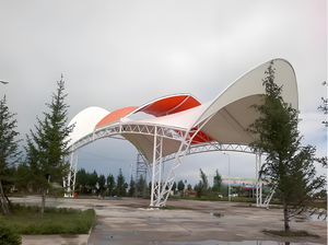 Estructura de Acero Ligero Personalizada con Membrana Tensada para Soldadura y Corte en Estadios, Estacionamientos y Salas de Eventos - Tela PTFE/PVC - Product Image 3