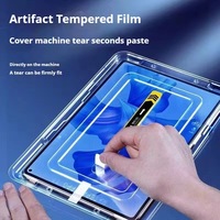 Protection d'écran en verre trempé facile à installer pour iPad Air Pro 2024 2025, kit d'installation antichoc