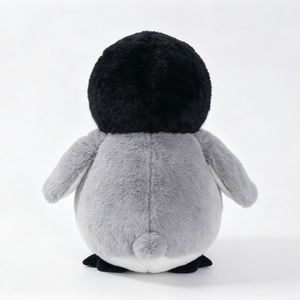 Customized Penguin Plush Backpack Soft Fluffy Standing Stuffed Grey <b>Wing</b> Flippers Classic <b>Black</b> White Arctic Animal PP Cotton - Product Image 6