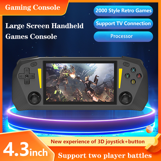 G33 Portable Console Retro Video Handheld Game Console with 4.3 IPS Screen 20+ Classic Emulators WIFI Handheld Gaming Player