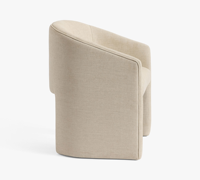 Fauteuil de salle à manger moderne personnalisable, entièrement recouvert de tissu, mobilier pour la maison