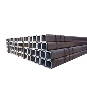 Черная отожженная квадратная стальная труба Q235 Q345 SS400, полая секция прямоугольных стальных труб