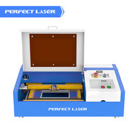Mesin Pengukir Laser CO2 Pendingin Air, Pengukir Laser Desktop untuk Stempel Karet, Kulit, Kayu, Akrilik, Segel Profesional