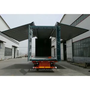 3 axles wing trailer open both side 40tons bulk cargo wing van truck trailer cimc