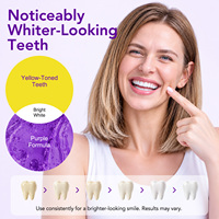 Sachets de bain de bouche végétaliens Ikzee Menthe Violette pour le blanchiment des dents, rinçage buccal anti-plaque, sans xylitol, sans alcool, sans peroxyde
