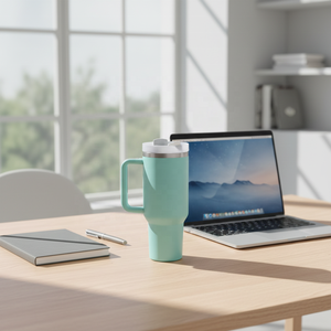 Vaso Térmico Ecológico <span class=keywords><strong>de</strong></span> Acero Inoxidable <span class=keywords><strong>de</strong></span> 40 oz con Asa y Pajita, Aislamiento Térmico <span class=keywords><strong>de</strong></span> 6 a 12 Horas para Uso en Exteriores, Oficina y Gimnasio - Product Image 3