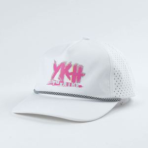 Gorra de Béisbol Deportiva Personalizada OEM de 5 Paneles Perforados para Hombre y Mujer, Gorra de Golf de Nailon Impermeable con Corte Láser - Product Image 1