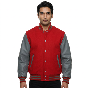 Veste universitaire pour homme en molleton de laine enduit, col montant, sur mesure, vente en gros 2022, fabricant professionnel - Product Image 1