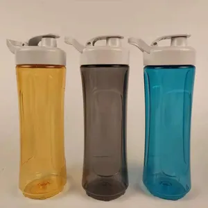 Üst serigrafi Botellas Bpa ücretsiz sızdırmaz Tritan hafif plastik spor içecek su şişeleri saman ile Mockup