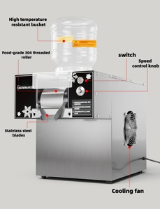 Nouvelle machine coréenne de style compact pour jus, lait, crème glacée instantanée, et la fabrication de glace en flocons et de neige glacée - Product Image 4