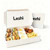 Mini boîte à compartiments pour burger avec gobelet Shawarma poulet frit frites emballage fast-food