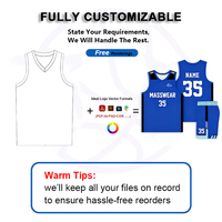 Uniformes de Baloncesto Personalizados para Niños, Conjunto Azul para el Día del Partido, Equipación Escolar, Academia Juvenil, Lista para Usar