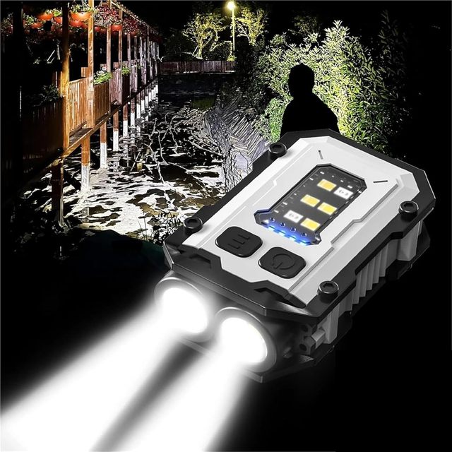 Led Flashlight Powerful Pocket Torch Light Rechargeable Super Bright LED Multifunctional Magnetic COB Mini Keychain Flashlight