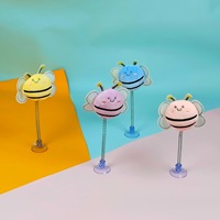 Mainan Tongkat Penggoda Kucing Otomatis Berbahan Plush Interaktif, Penghilang Kebosanan dengan Pegas dan Suction Cup untuk Kucing