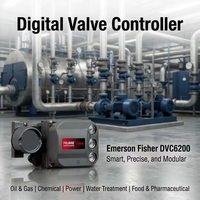 مخزون كبير من أجهزة تحكم الصمامات الذكية Fisher Fieldvue DVC6200 HC FD AD PD ومحسنات الحجم Fisher 2625