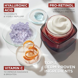 Crème pour le visage anti-âge triple effet contient <span class=keywords><strong>de</strong></span> l'<span class=keywords><strong>acide</strong></span> <span class=keywords><strong>hyaluronique</strong></span> <span class=keywords><strong>et</strong></span> <span class=keywords><strong>de</strong></span> la <span class=keywords><strong>vitamine</strong></span> <span class=keywords><strong>C</strong></span> réduire les rides raffermir éclaircir la peau MRUIS - Product Image 3