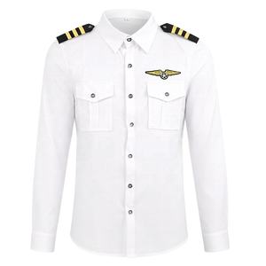 Camisa de Poliéster de Manga Larga Blanca ULTAC Stock para Mujer, Uniforme de Piloto de Vuelo, Traje de Azafata de Aerolínea - Product Image 4