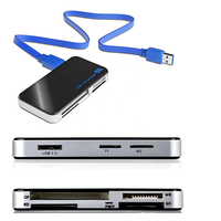 Lecteur de cartes tout-en-un 6 en 1 USB 3.0 TF/CF/SD/XD/M2/MS pour MP3, appareil photo numérique, téléphone, lecteur de cartes, lecteur de cartes mémoire