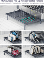 WIREKING Égouttoir à vaisselle extensible en acier inoxydable pour comptoir de cuisine